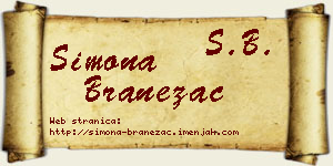 Simona Branežac vizit kartica